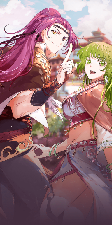 정령사: 나타르 전기 웹툰 표지 (ordin/green)