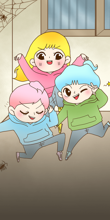 반지하셋방 웹툰 표지 (평범한 자매)