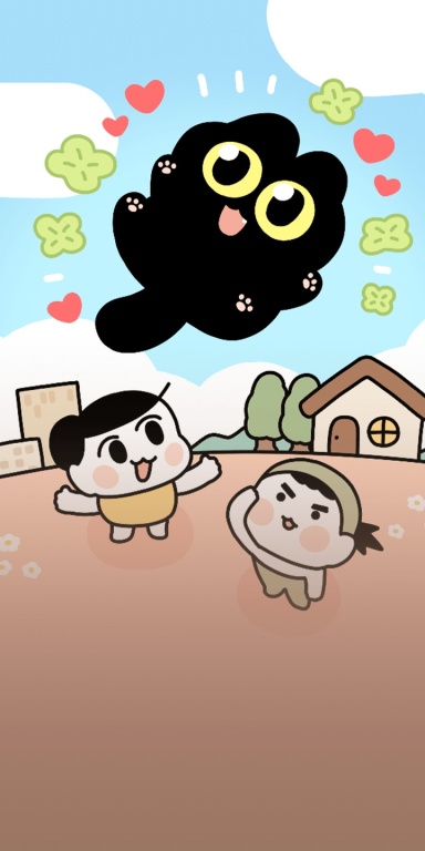 먼지 덩어리 짱덕 웹툰 표지 (펜낙)