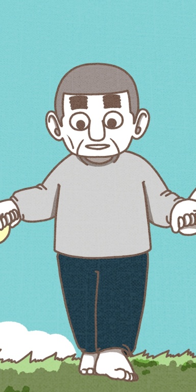우리 오늘도 살아 있네? 웹툰 표지 (긍씨)