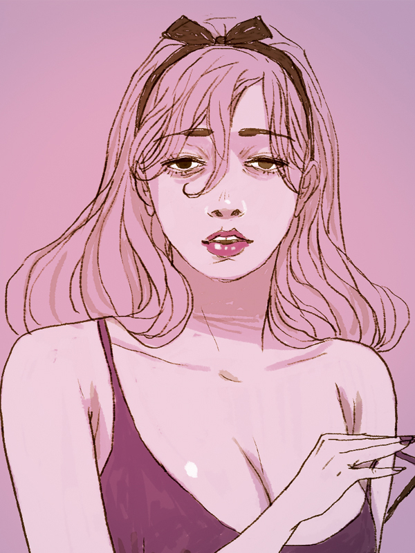거짓말 레슨 웹툰 표지 (사유)