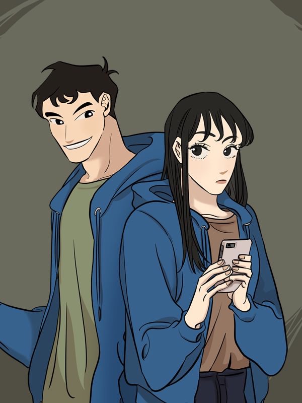대나무숲 웹툰 표지 (고도슴)