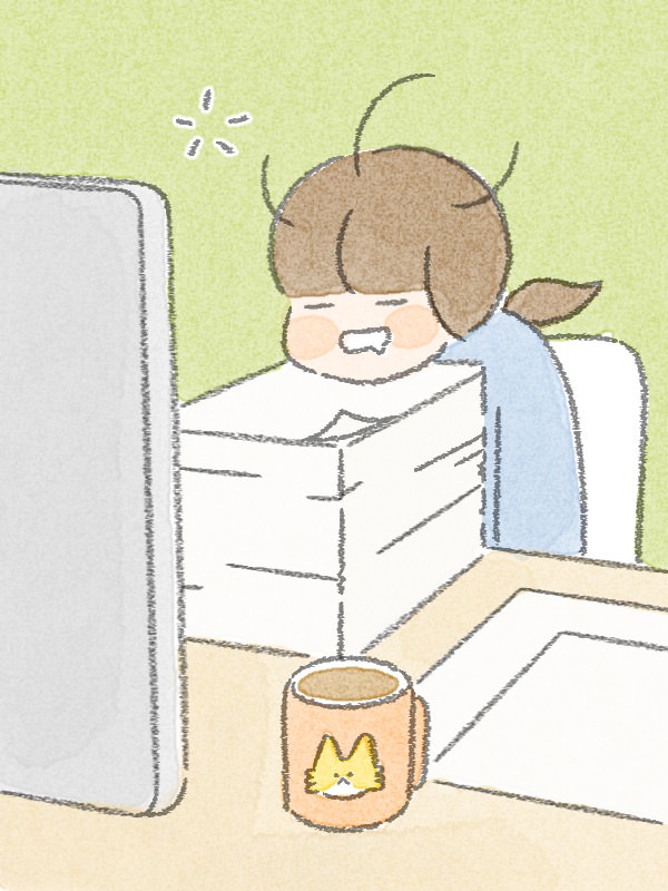 피곤한 직장인 일기 웹툰 표지 (유)