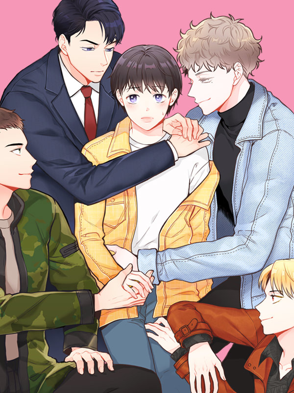 넷 중 하나 웹툰 표지 (아나,김수)