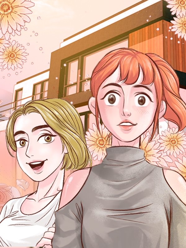 레인보우 하우스 웹툰 표지 (웡키)