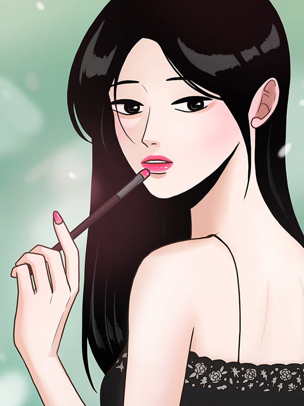 언더페인팅 웹툰 표지 (내리)