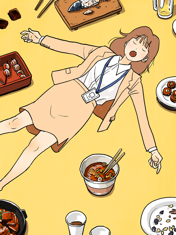 초년의 맛 웹툰 표지 (앵무)