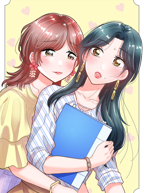 쿨한 린코 씨, 깜찍하고 귀여운 후배한테 익애받다 웹툰 표지 (잼툰,모모타 치나코)