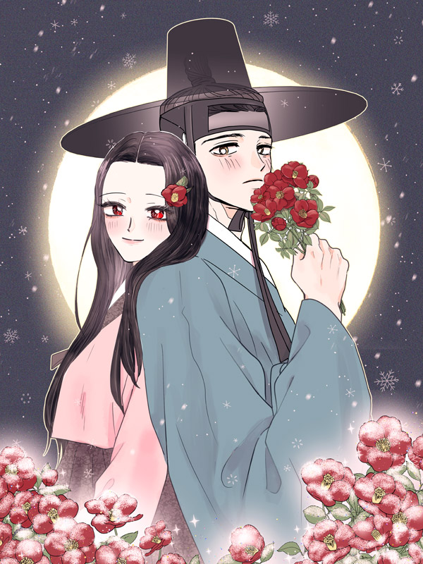 발자국이 녹기 전에 웹툰 표지 (서결)
