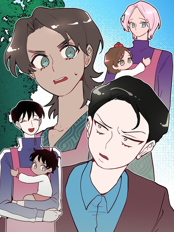 고래유치원 웹툰 표지 (멜빈,박미남)