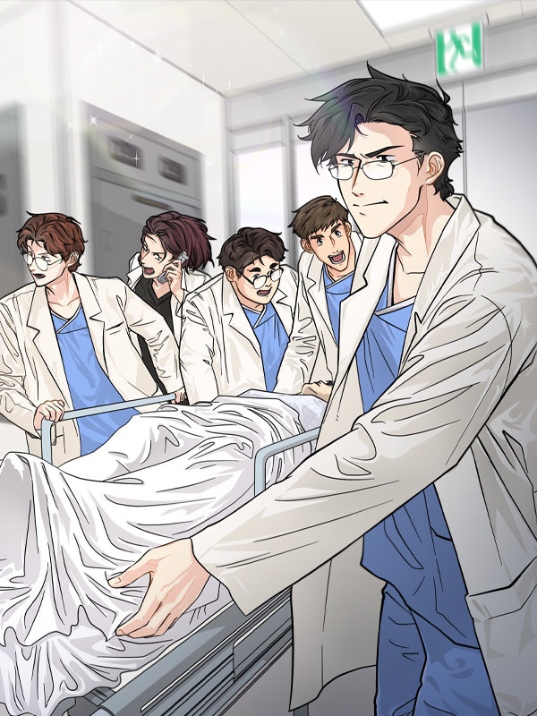 골든아워 웹툰 표지 (정은민,박수빈,박형규,이국종)