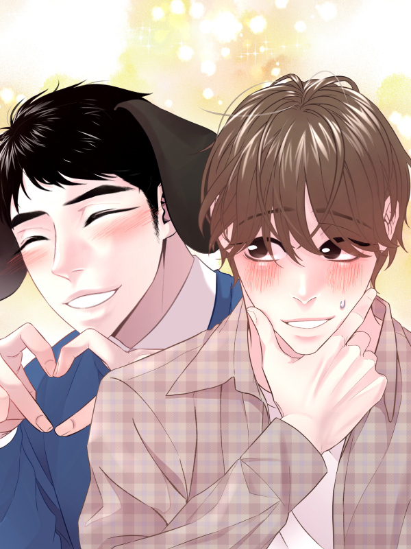 지루한 남자 웹툰 표지 (까만콩)