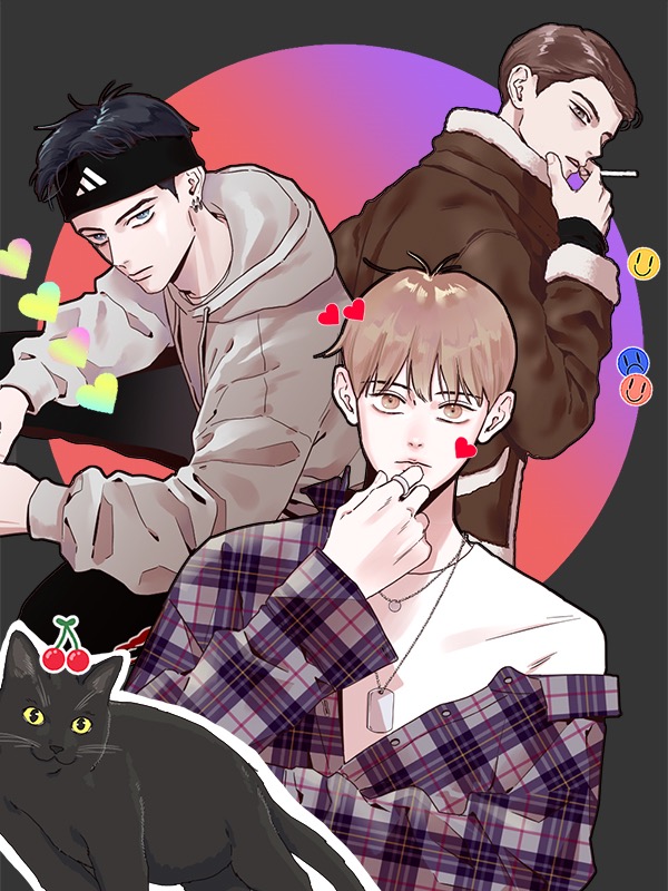 자취요리왕 웹툰 표지 (가위)
