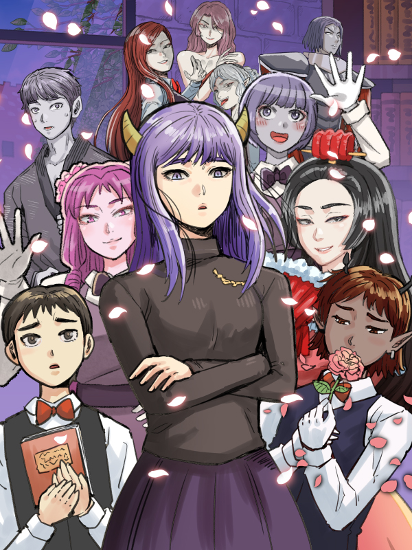 마왕의휴일R [연재] 웹툰 표지 (루시엘린)