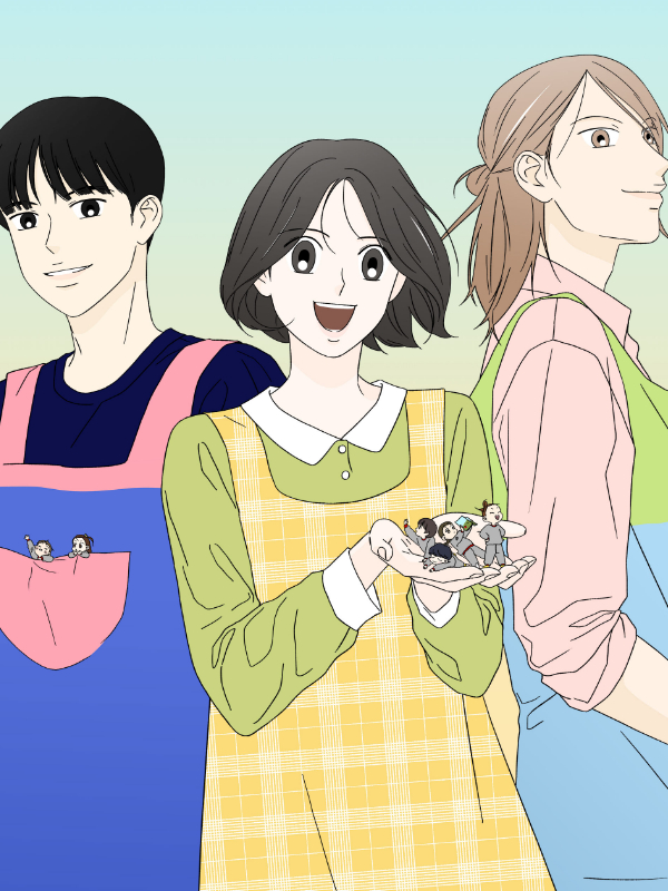 씨앗 유치원 호떡반 친구들 웹툰 표지 (이하늘)